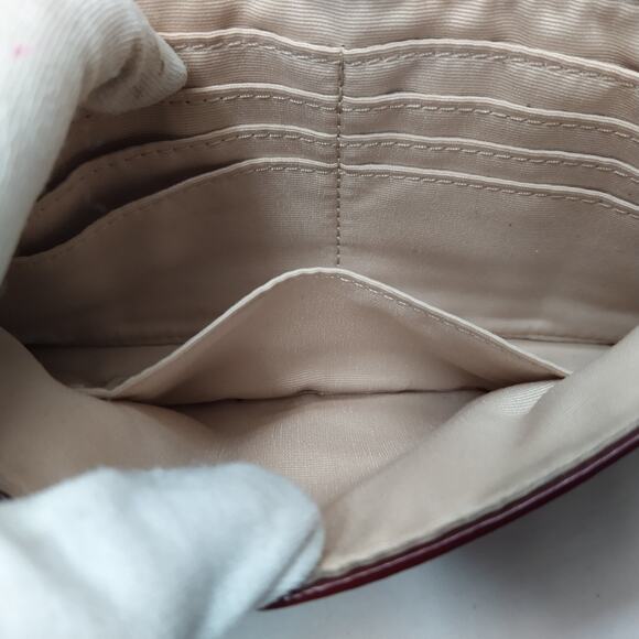 Coach Ashley Red Leather Credit Card Large Wristlet Wallet - Picture 13 of 14